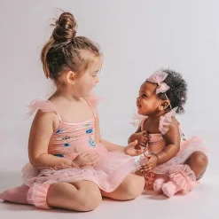 Posh Peanut Tulle Smocked Bodysuit Dress Flash Sale
