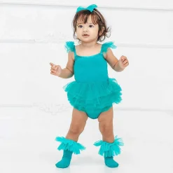 Posh Peanut Tulle Smocked Bodysuit Dress Clearance