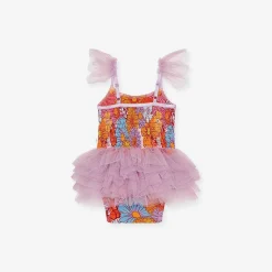 Posh Peanut Tulle Smocked Bodysuit Dress Flash Sale