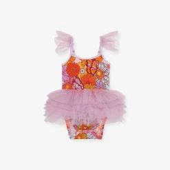 Posh Peanut Tulle Smocked Bodysuit Dress Flash Sale