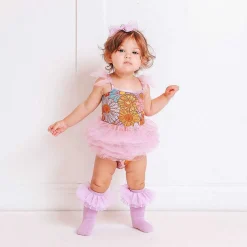 Posh Peanut Tulle Smocked Bodysuit Dress Flash Sale