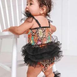 Posh Peanut Tulle Smocked Bodysuit Dress Best