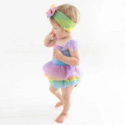 Posh Peanut Tulle Smocked Bodysuit Dress Online