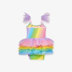 Posh Peanut Tulle Smocked Bodysuit Dress Online