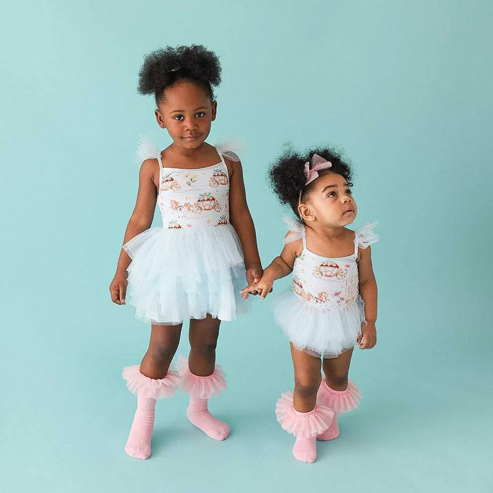 Posh Peanut Tulle Smocked Bodysuit Dress Outlet