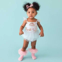 Posh Peanut Tulle Smocked Bodysuit Dress Outlet