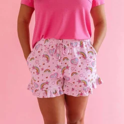 Posh Peanut Women'S French Terry Ruffled Shorts Best