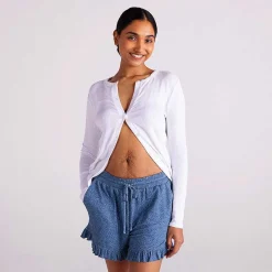 Posh Peanut Women'S French Terry Ruffled Shorts Store