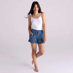 Posh Peanut Women'S French Terry Ruffled Shorts Store