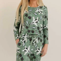 Posh Peanut Women'S Long Sleeve Scoop Loungewear Sale
