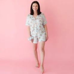 Posh Peanut Women'S Luxe Pajama Short Set Fashion
