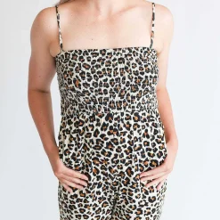 Posh Peanut Women'S Sleeveless Smocked Jumpsuit Sale