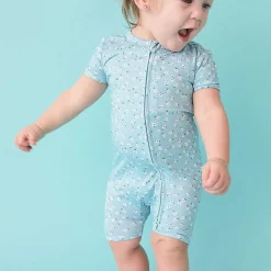 Posh Peanut Zippered Romper Hot